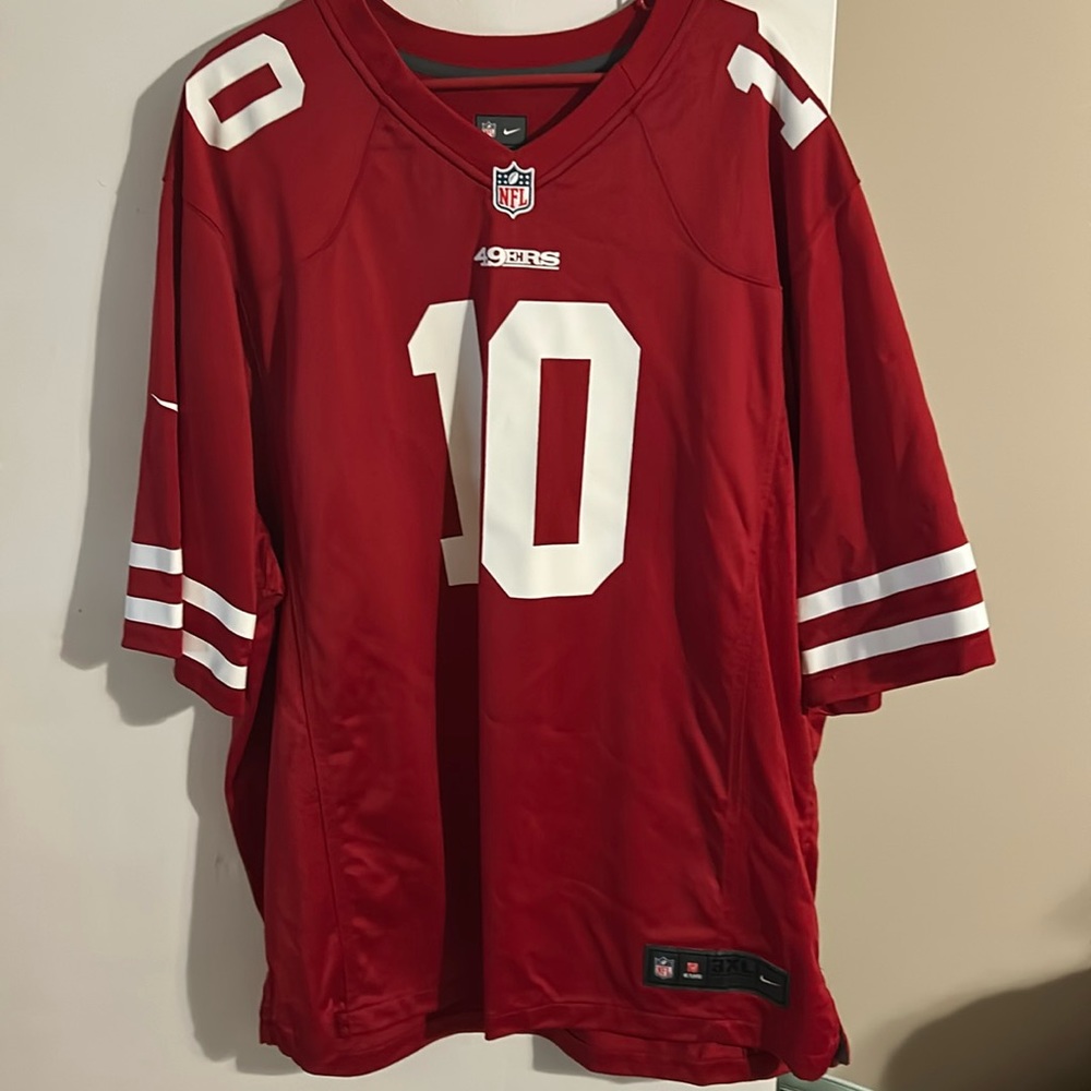 NFL San Francisco 49ers Nike Garoppolo  Size XXXL On Field Jersey Red White